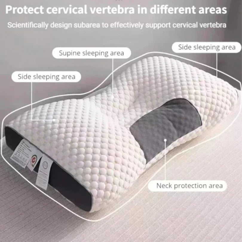 Neck Pillow Ergonomic Support Breathable Knitted Cover