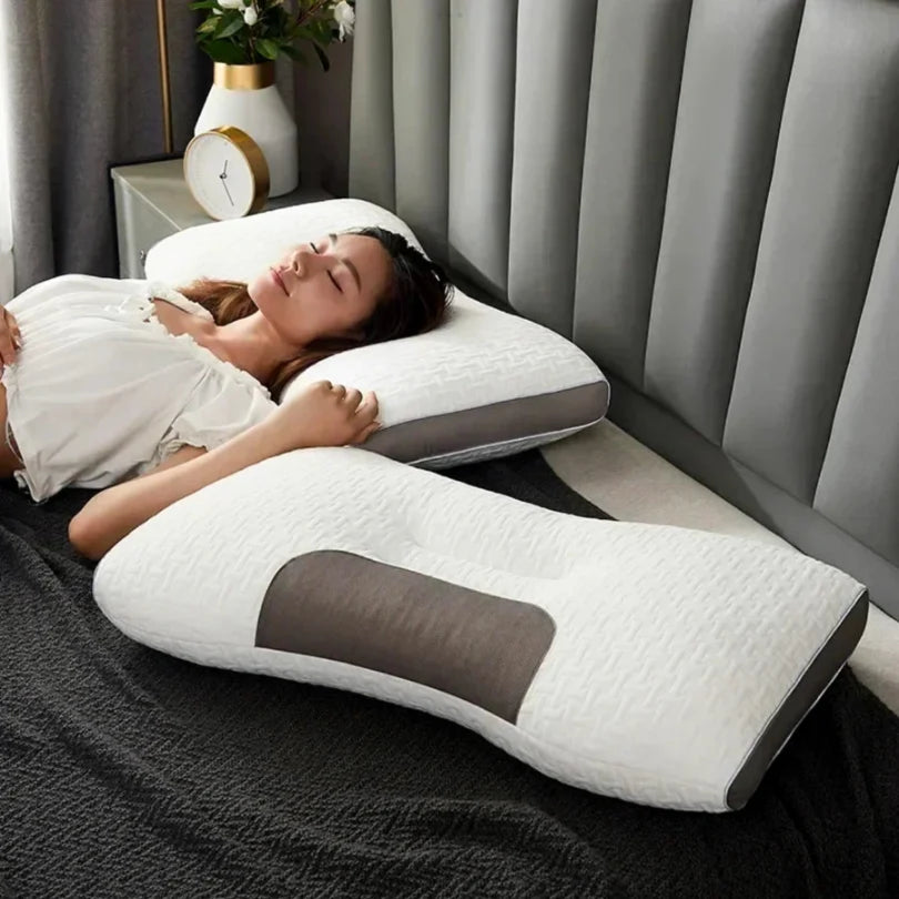 Neck Pillow Ergonomic Support Breathable Knitted Cover