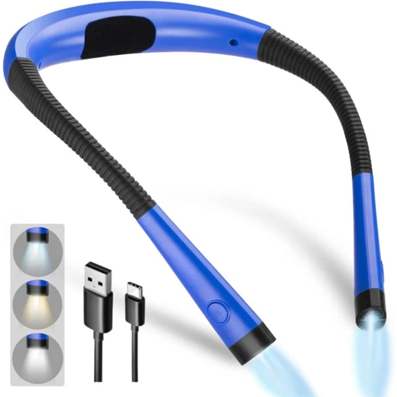 Neck Reading Lamp LED 3 Color Modes USB-C Rechargeable