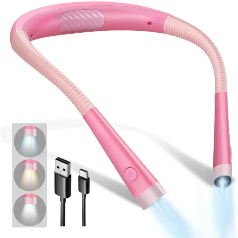Neck Reading Lamp LED 3 Color Modes USB-C Rechargeable