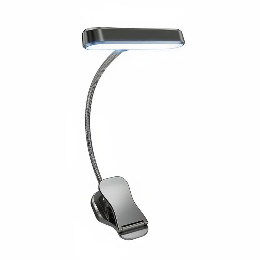 Neck Reading Light Flexible Dual LED Arms USB Rechargeable 3 Color Modes