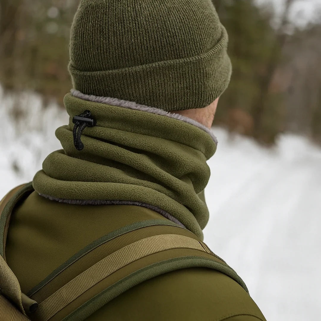 Neck Warmer Soft Fleece Adjustable Drawstring Multiway