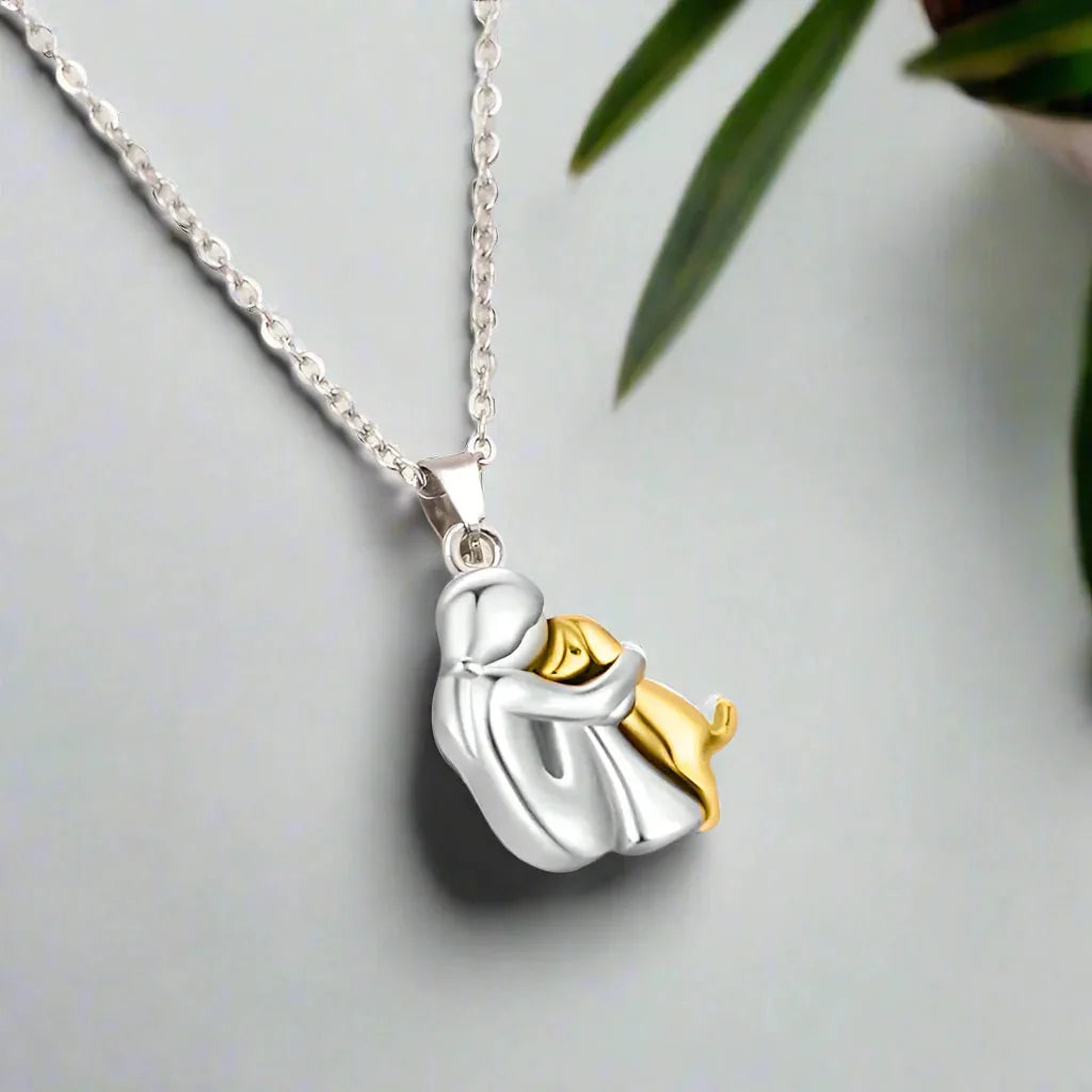 Necklace Dog Silhouette Adjustable Chain Plated Finish