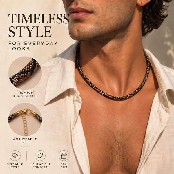 Necklace Serpent Design Statement Style