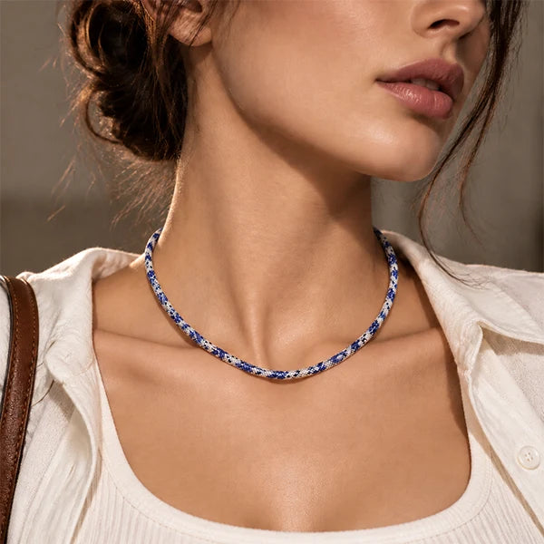 Necklace Serpent Design Statement Style