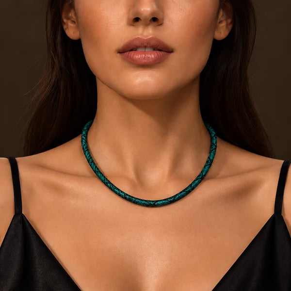 Necklace Serpent Design Statement Style