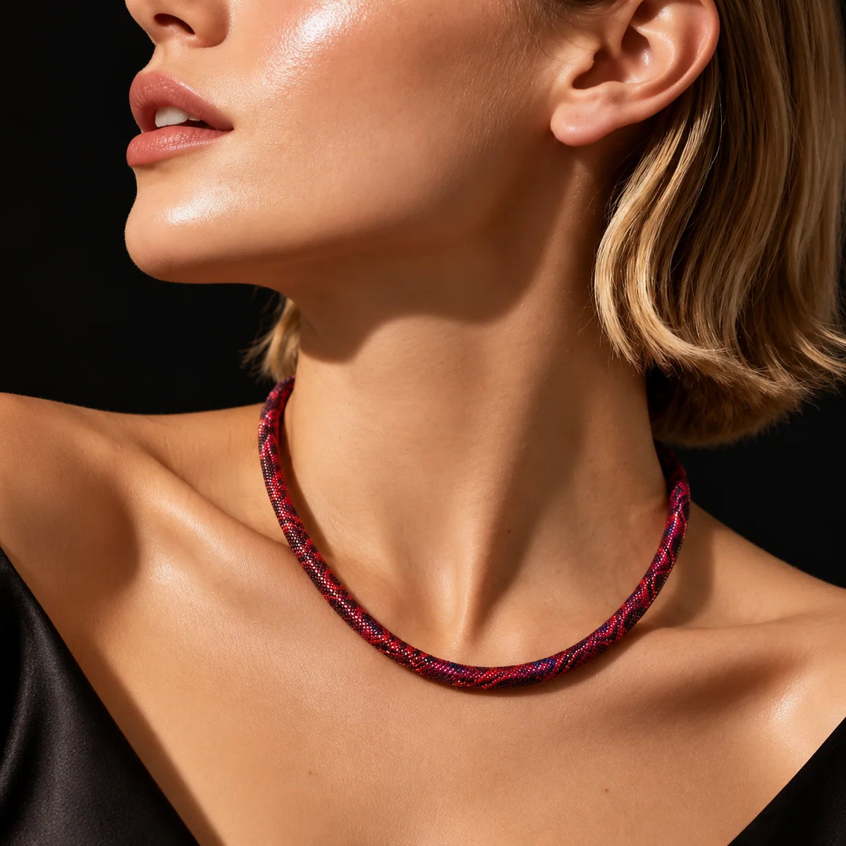 Necklace Serpent Design Statement Style