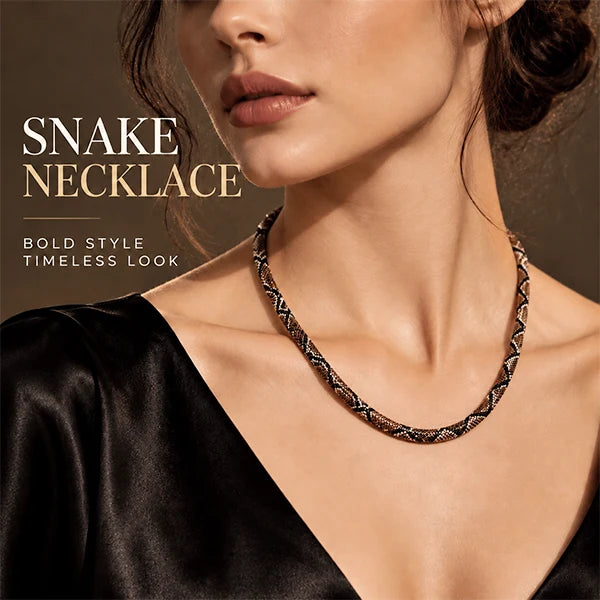 Necklace Serpent Design Statement Style