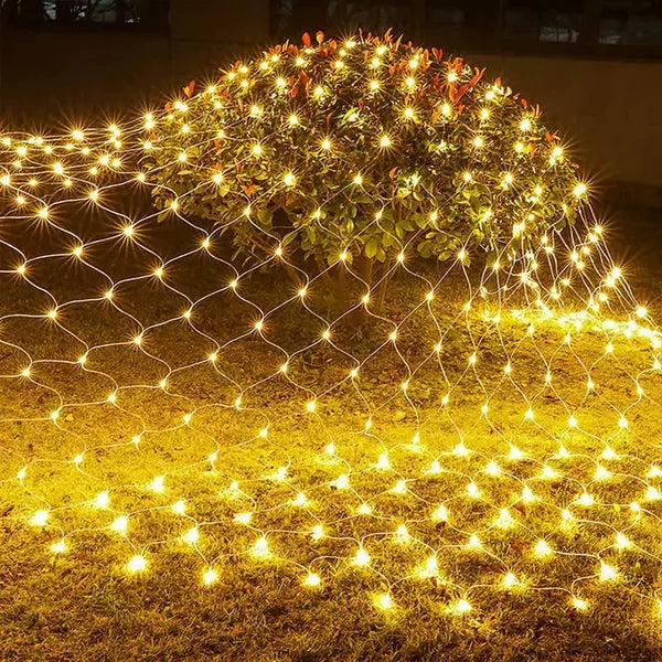 Net Mesh String Lights Copper Wire 192 LEDs Chainable