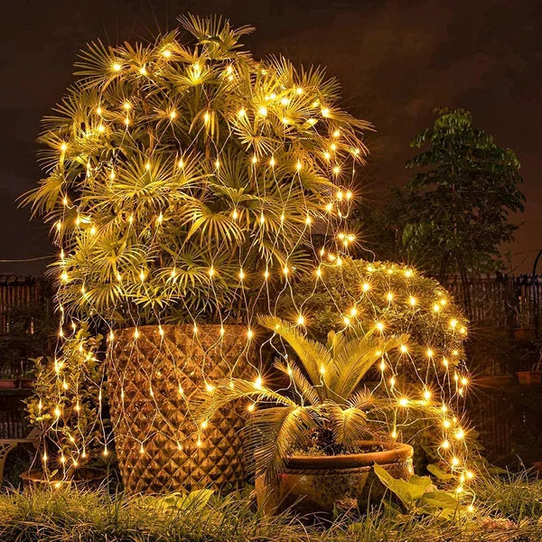 Net Mesh String Lights Copper Wire 192 LEDs Chainable