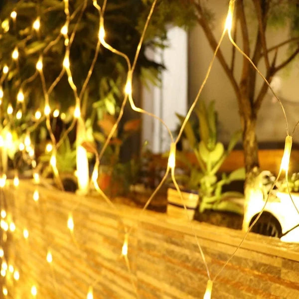 Net Mesh String Lights Copper Wire 192 LEDs Chainable