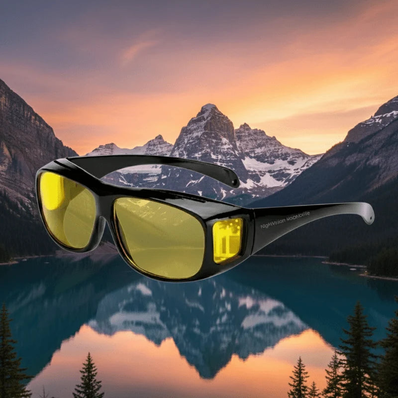 Night Driving Glasses Yellow-Tinted HD Glare Protection