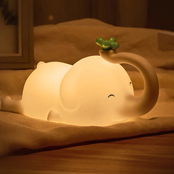 Night Light Flying Elephant Warm LED Glow