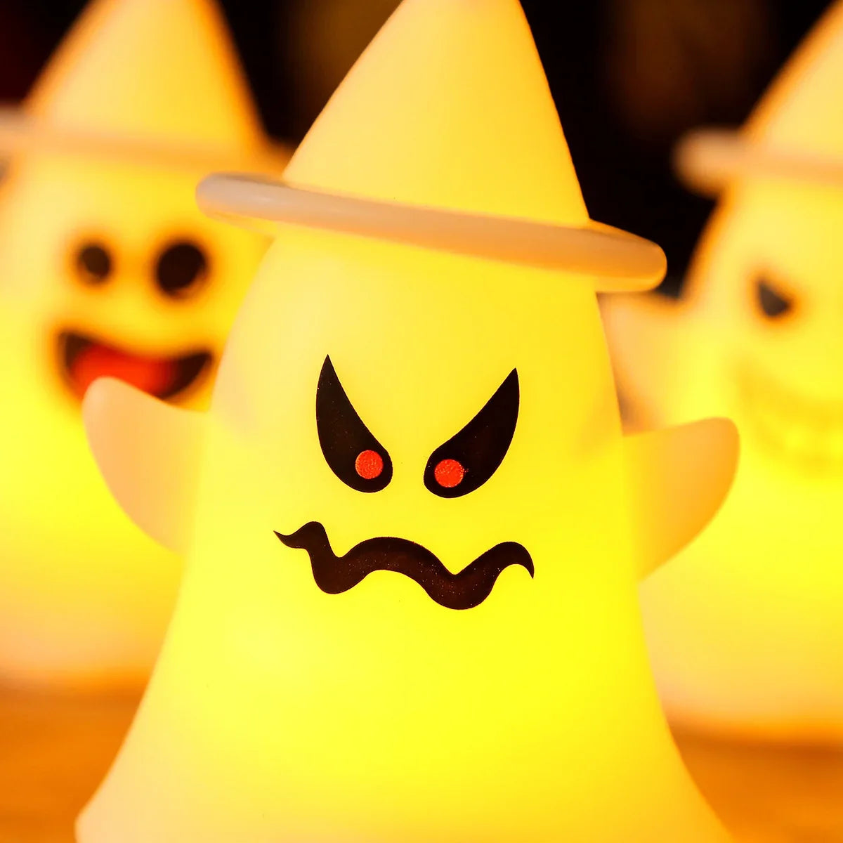 Night Light Ghost With Hat Warm White Child Safe