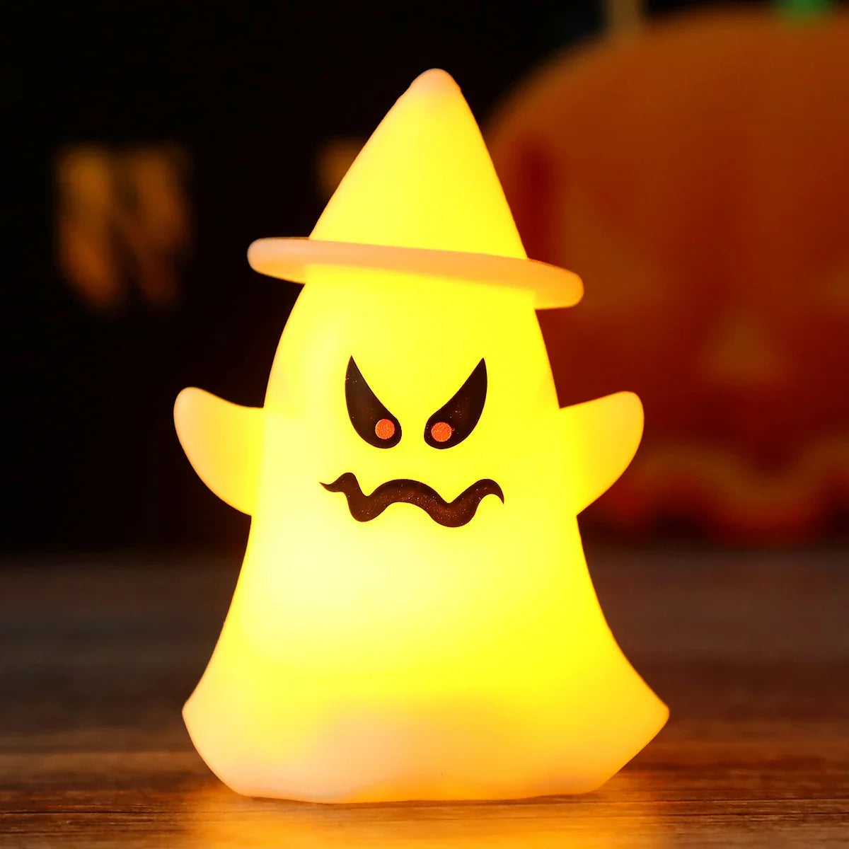 Night Light Ghost With Hat Warm White Child Safe