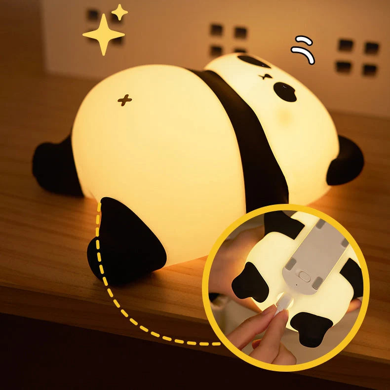 Night Light Panda Design Tap-Controlled Warm LED Glow