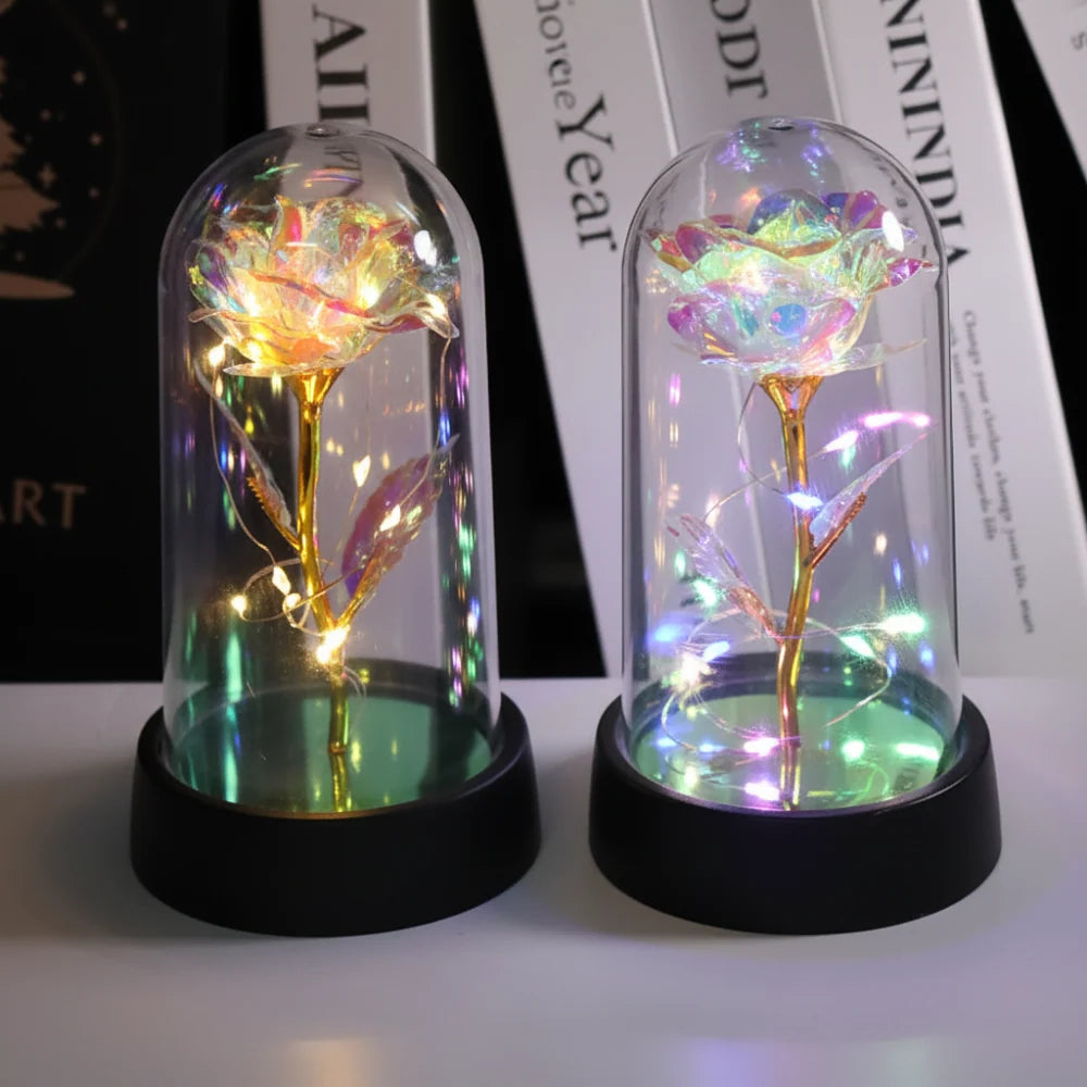 Night Light Rose Dome LED Battery Powered Warm Glow