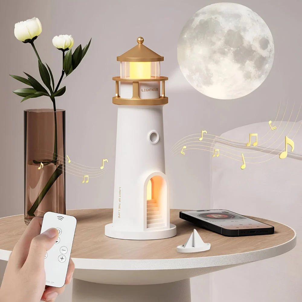 Night Light Rotating Lighthouse Projection USB & Battery Powered