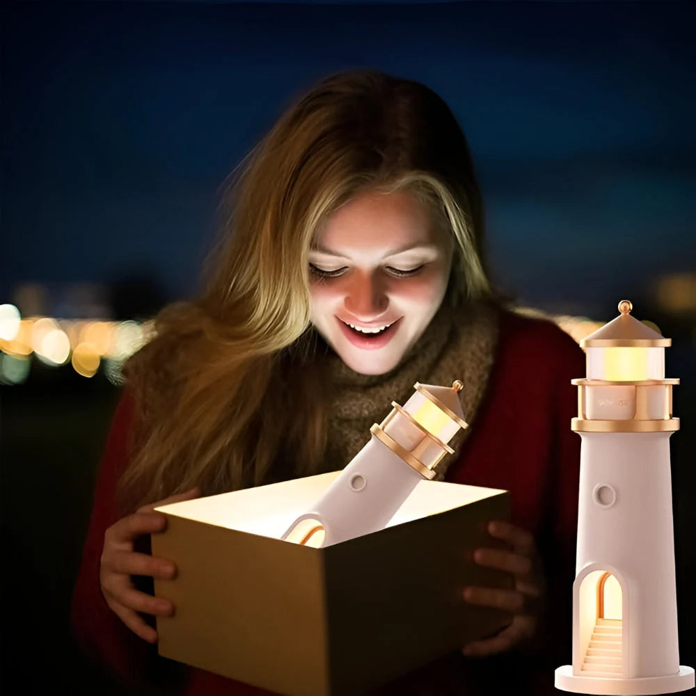 Night Light Rotating Lighthouse Projection USB & Battery Powered
