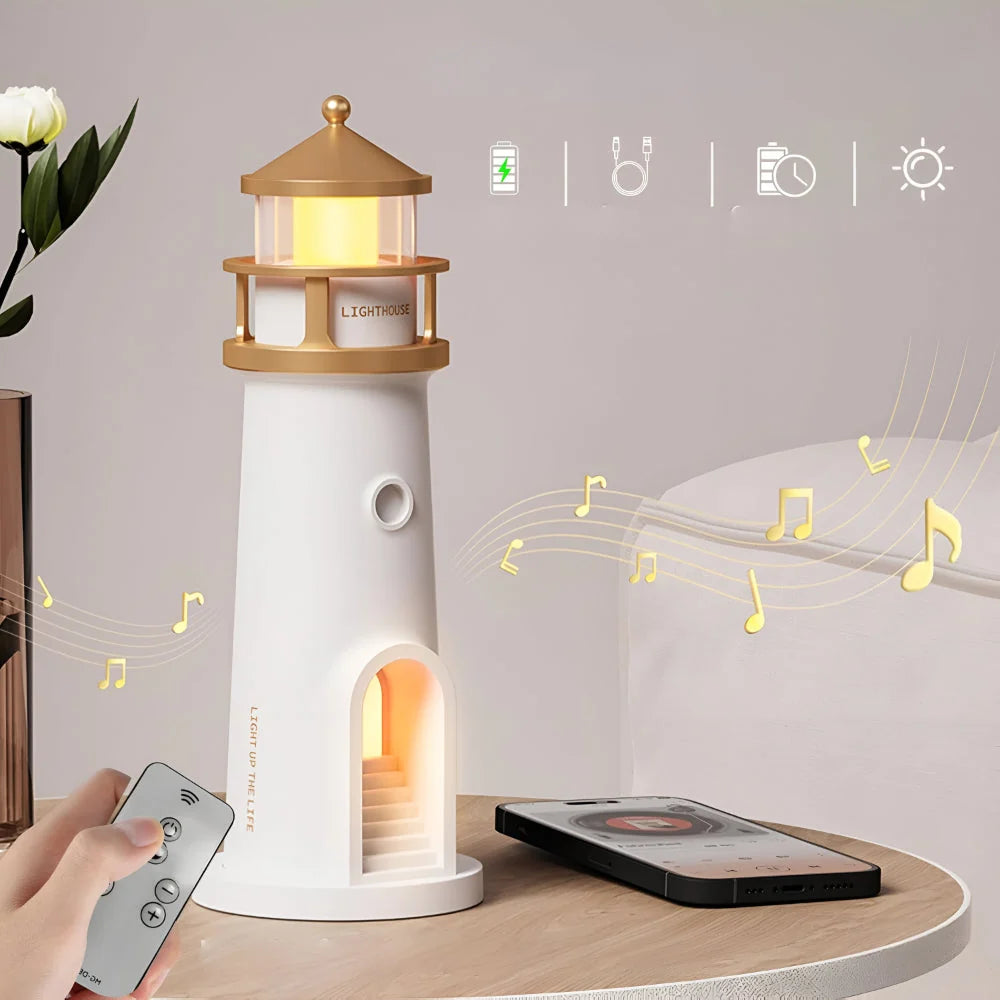 Night Light Rotating Lighthouse Projection USB & Battery Powered