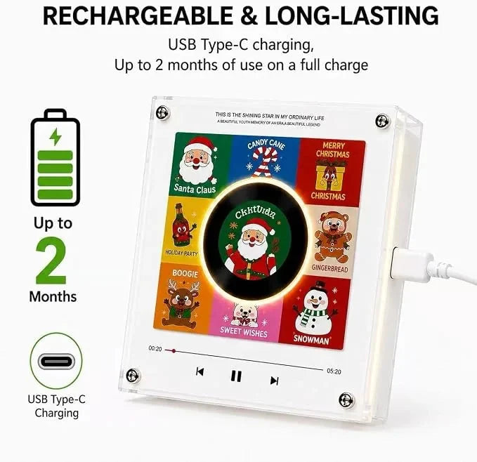 Night Light Rotating Vinyl Record NFC-Activated Magnetic Mount