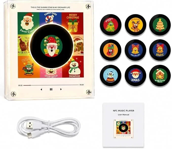 Night Light Rotating Vinyl Record NFC-Activated Magnetic Mount