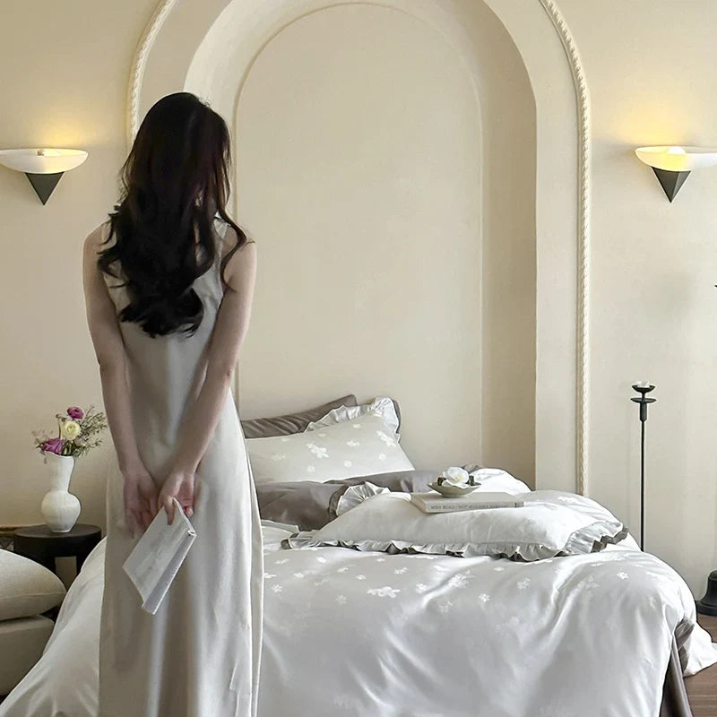 Nightgown Silky A-Line Breathable