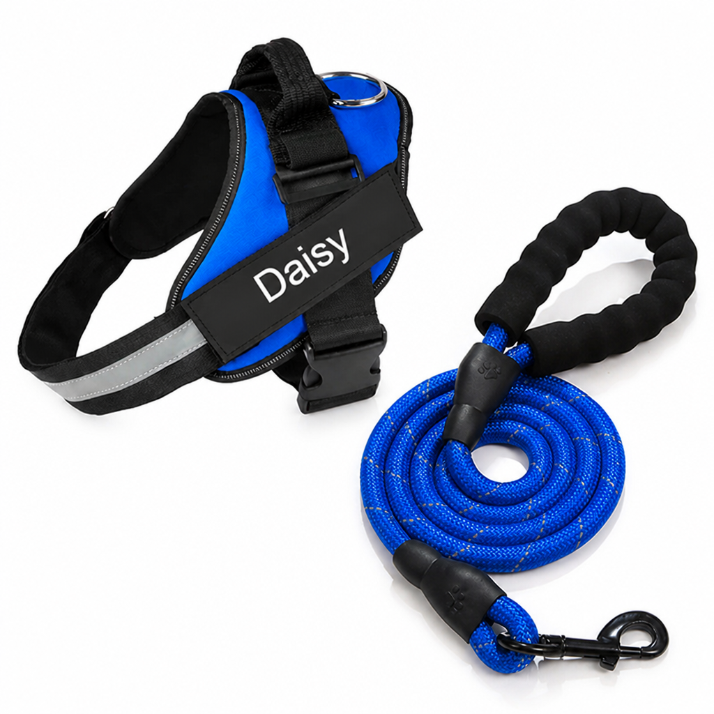 No-Pull Ergonomic Reflective Dog Harness (Personalized)