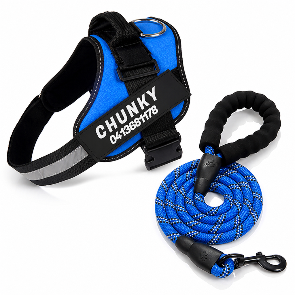 No-Pull Ergonomic Reflective Dog Harness (Personalized)