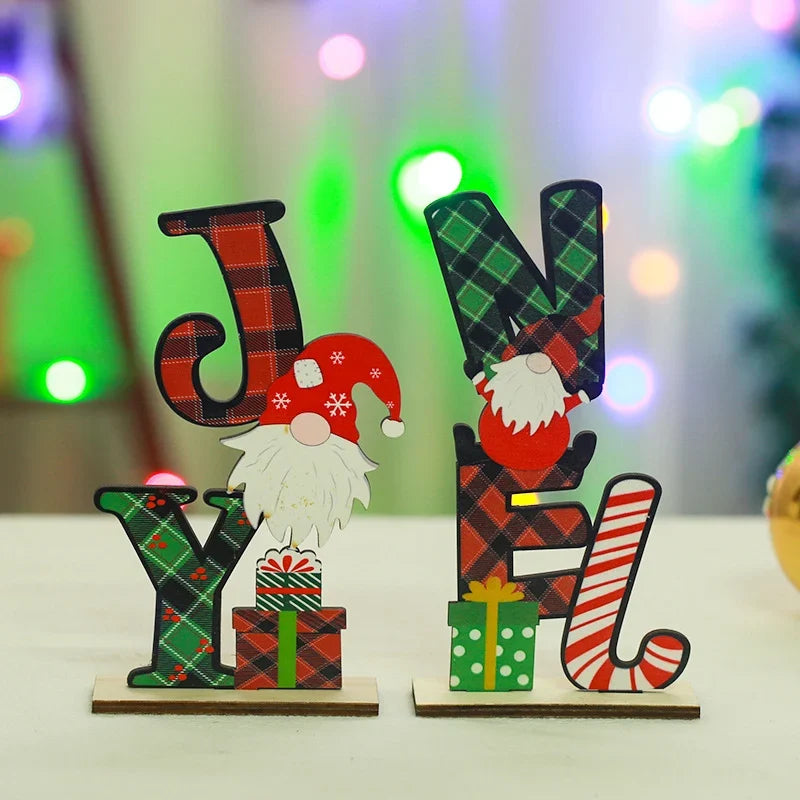 Noel Letters Wooden Christmas Motif Tabletop Display