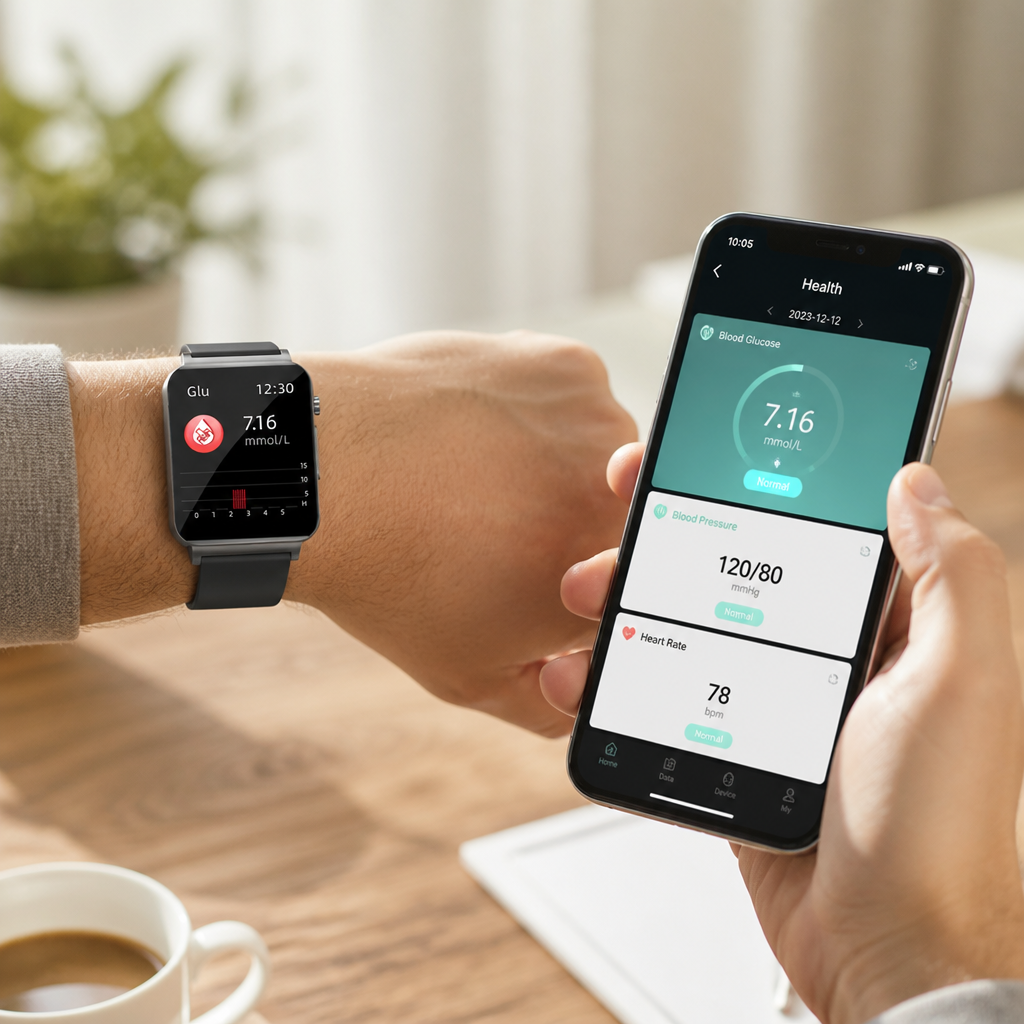 Non-Invasive Glucose Monitoring & Laser Therapy Smartwatch