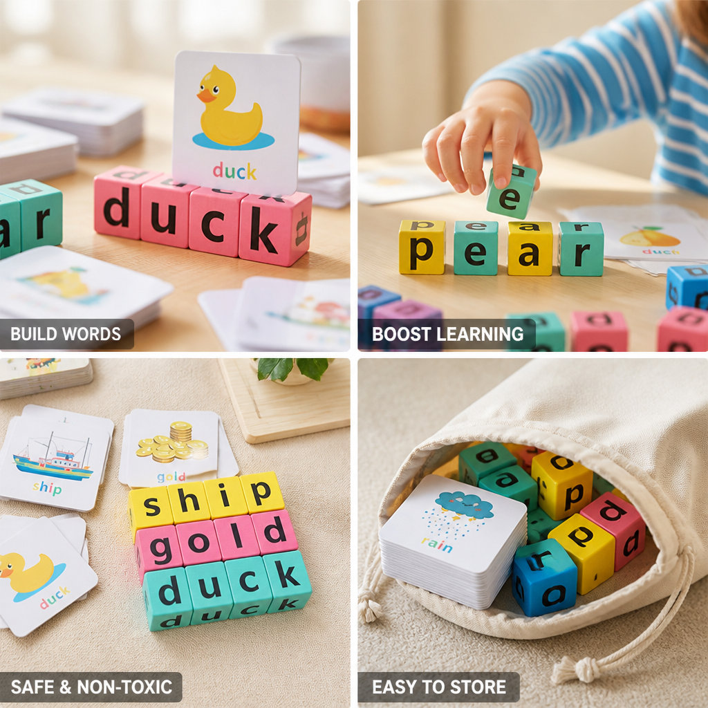 Non-Toxic Wooden Alphabet Spelling Set