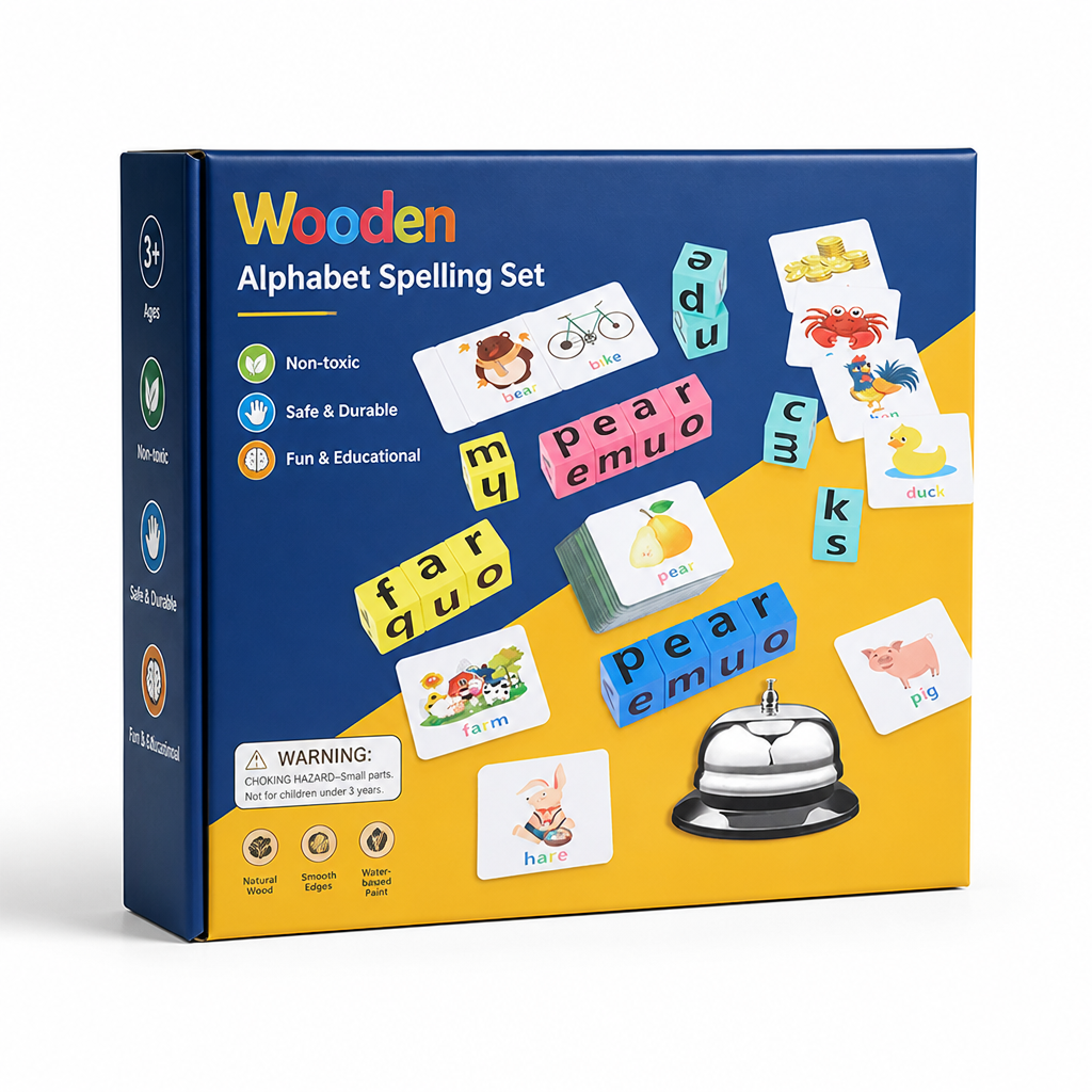 Non-Toxic Wooden Alphabet Spelling Set