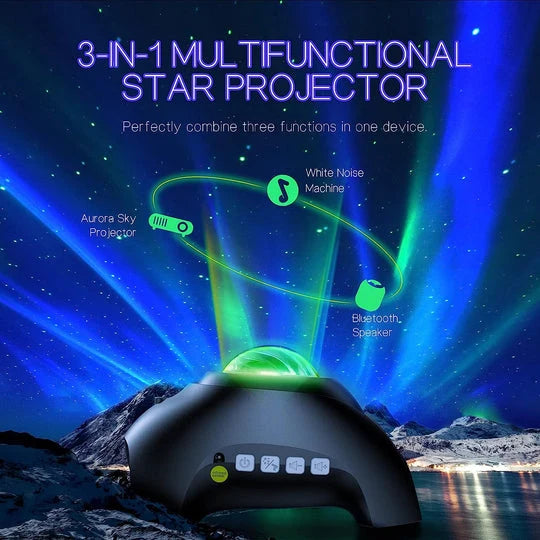 Northern Lights Projector 33 Effects Bluetooth Speaker & Remote