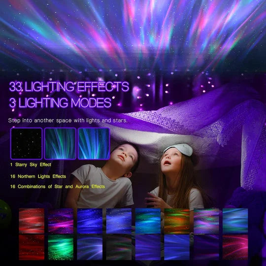 Northern Lights Projector 33 Effects Bluetooth Speaker & Remote