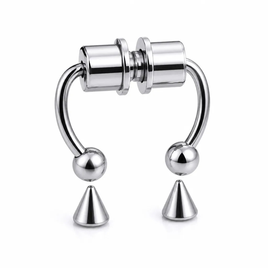 Nose Ring Magnetic Non-Piercing Interchangeable Spikes