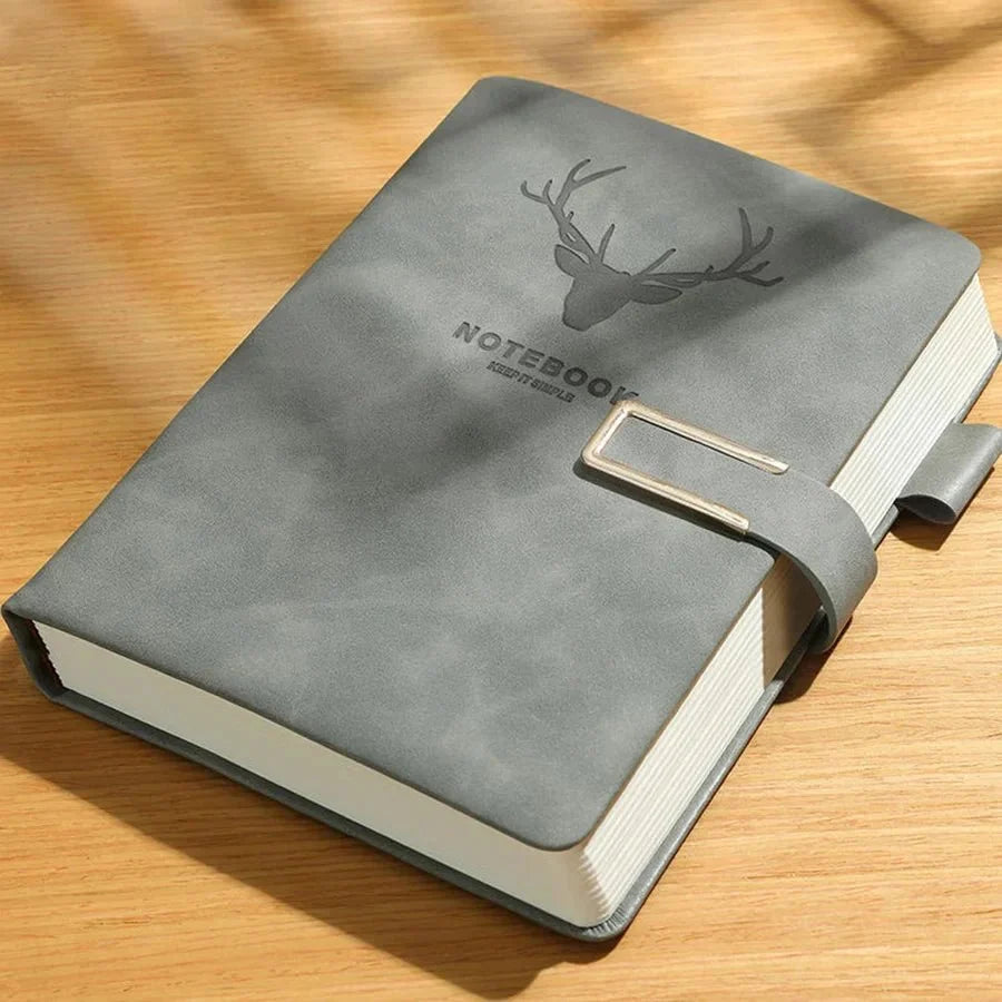 Notebook Genuine Leather A5 Personalized Cover Integrated Bookmark