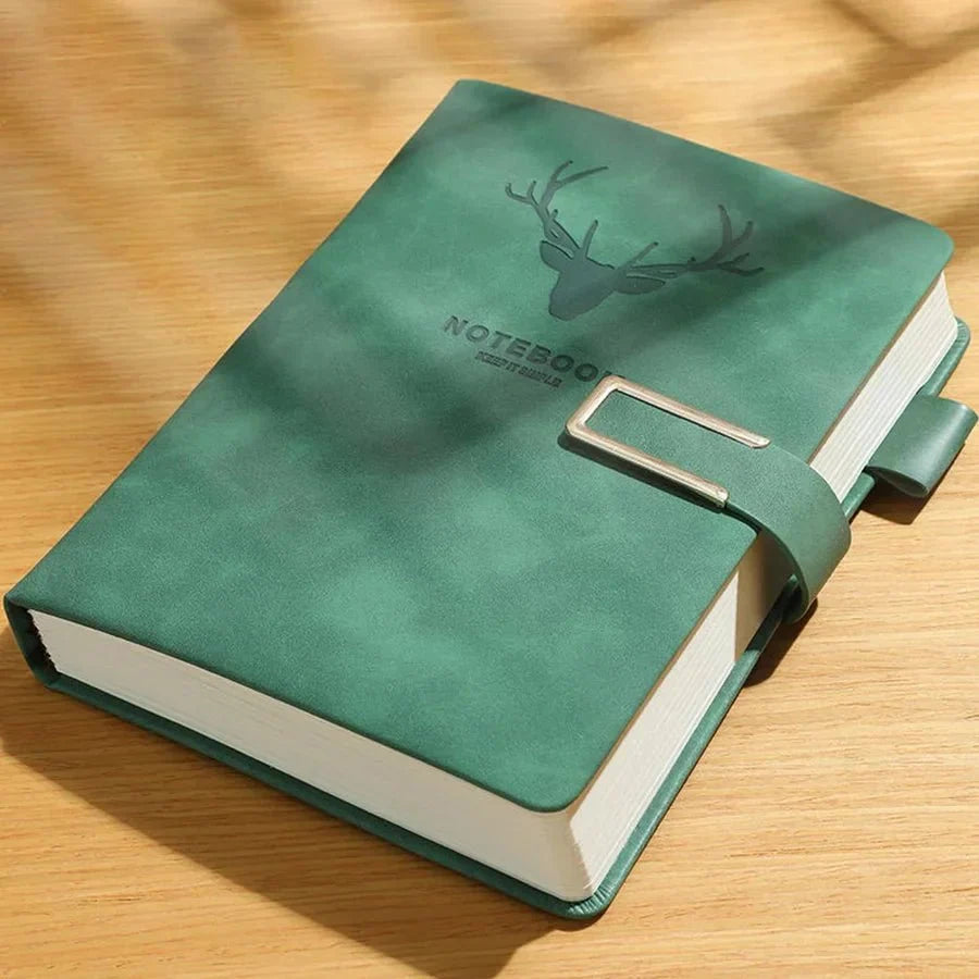 Notebook Genuine Leather A5 Personalized Cover Integrated Bookmark