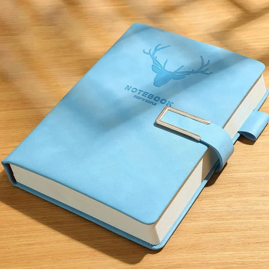 Notebook Genuine Leather A5 Personalized Cover Integrated Bookmark