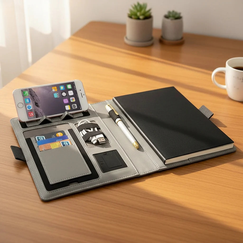 Notebook Wireless Charging A5 PU Leather Cover