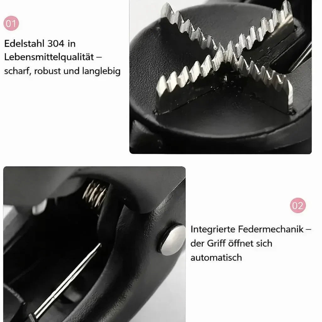 Nutcracker Stainless Steel Cross Handle Nonslip Grip