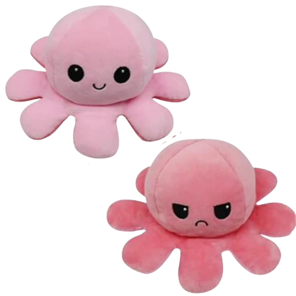 Octopus Plush Reversible Dual-Expression Soft Cotton