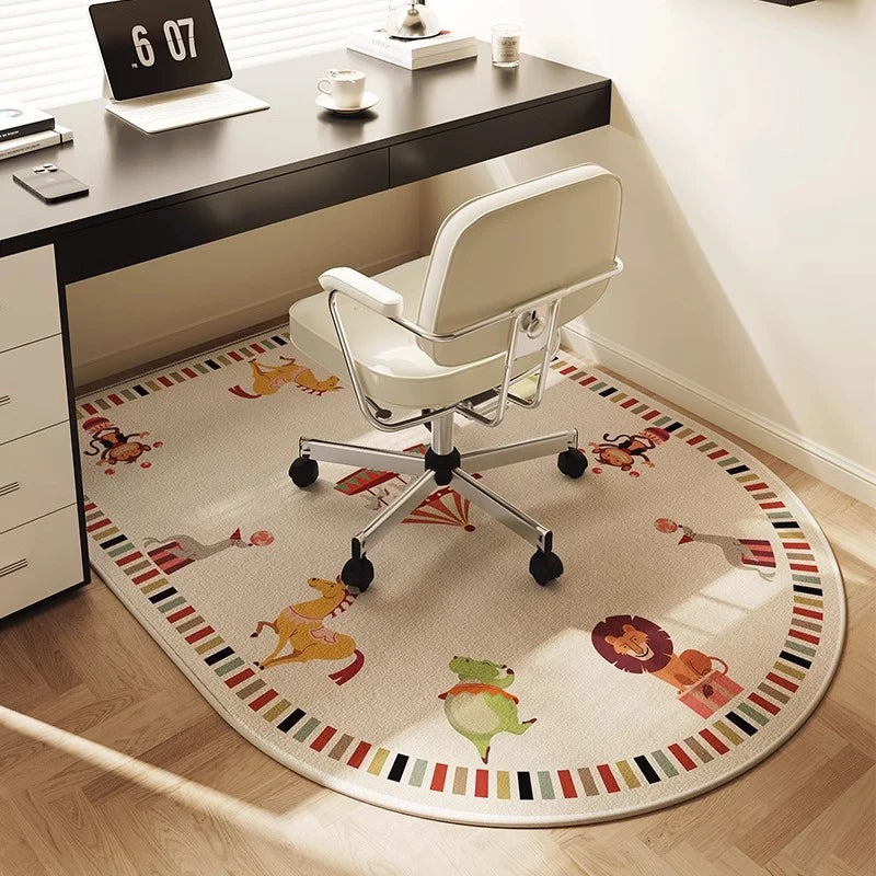 Office Floor Mat Ergonomic Non-Slip Easy-Clean Fabric