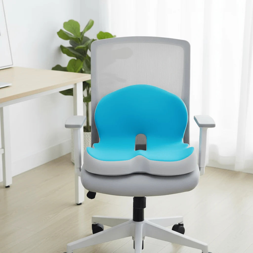 Office Seat Cushion Contoured Tailbone Relief High-Density Memory Foam