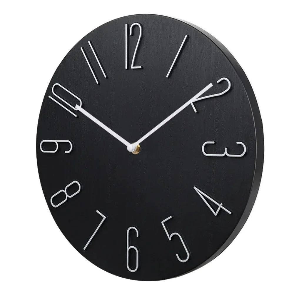 Office Wall Clock Silent Sweep Bold Numerals