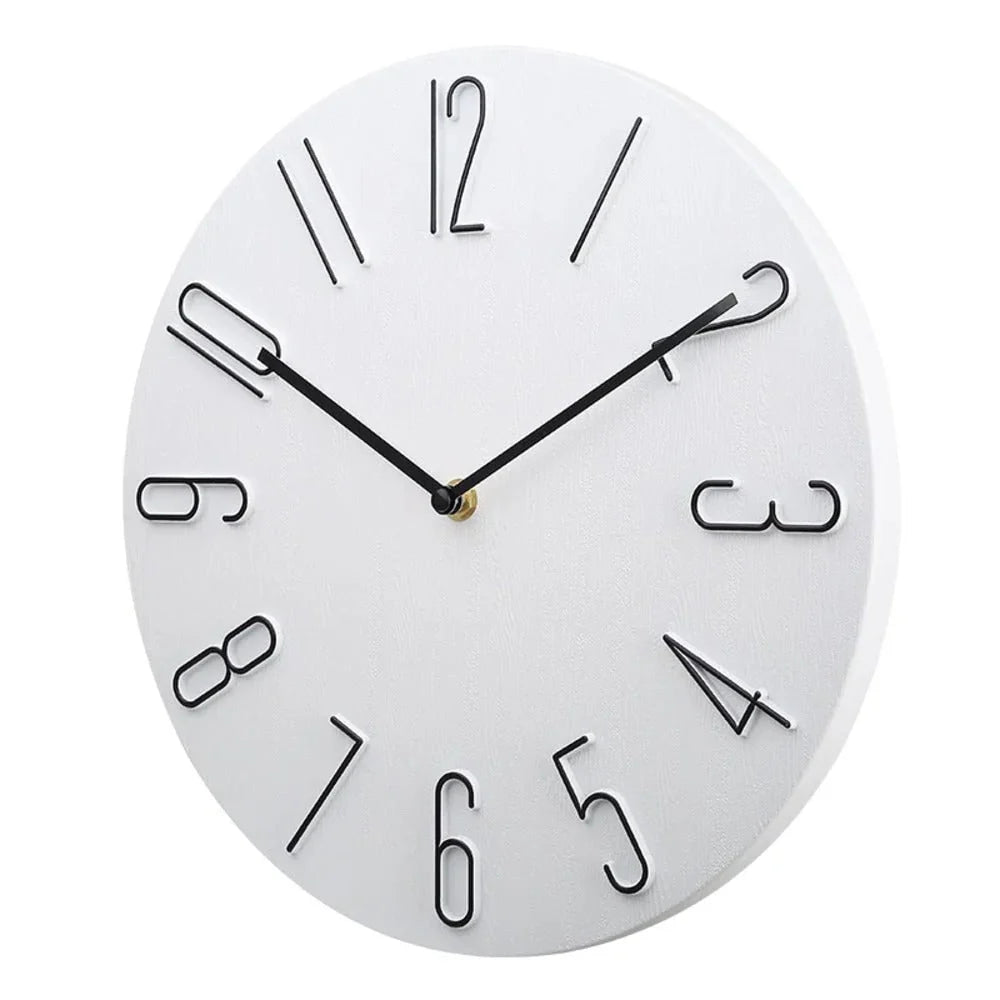 Office Wall Clock Silent Sweep Bold Numerals