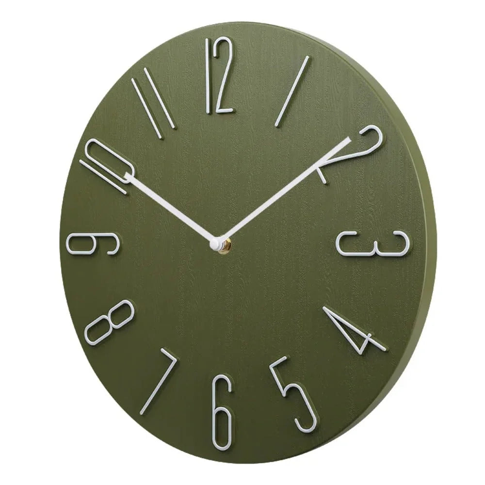 Office Wall Clock Silent Sweep Bold Numerals