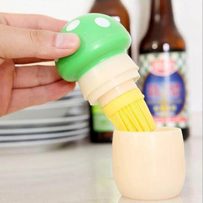 Oil Basting Brush Glass Jar Heat-Resistant