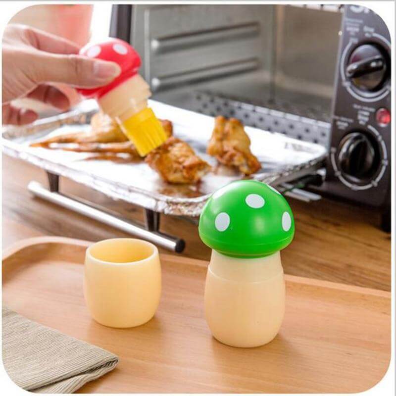 Oil Basting Brush Glass Jar Heat-Resistant