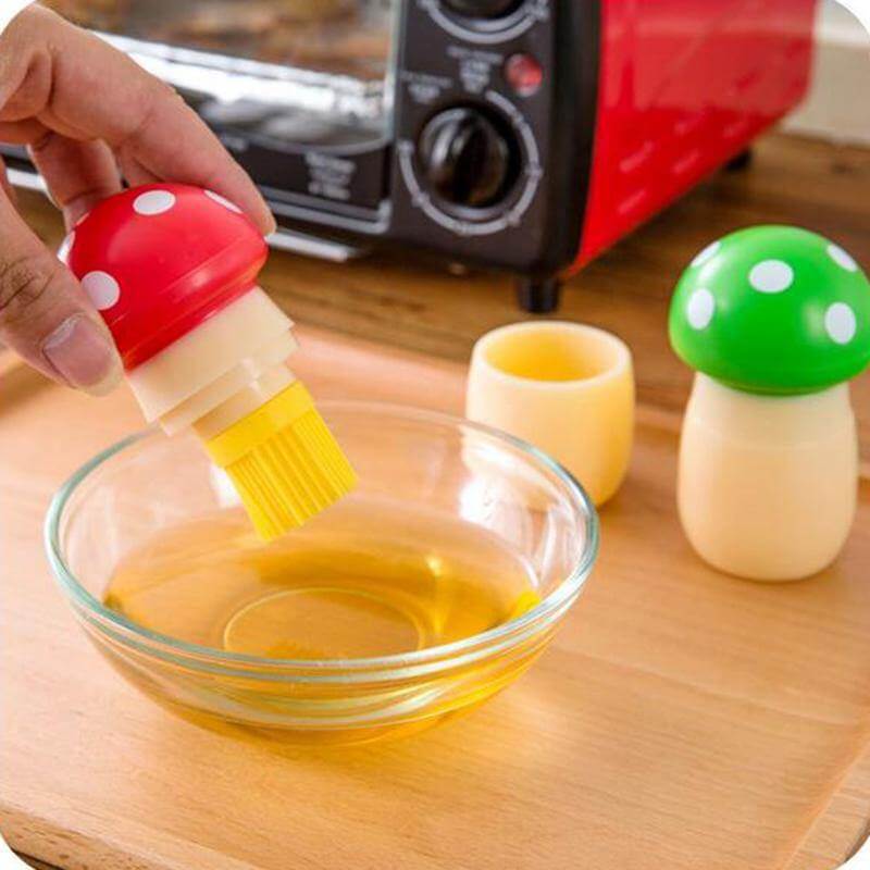 Oil Basting Brush Glass Jar Heat-Resistant